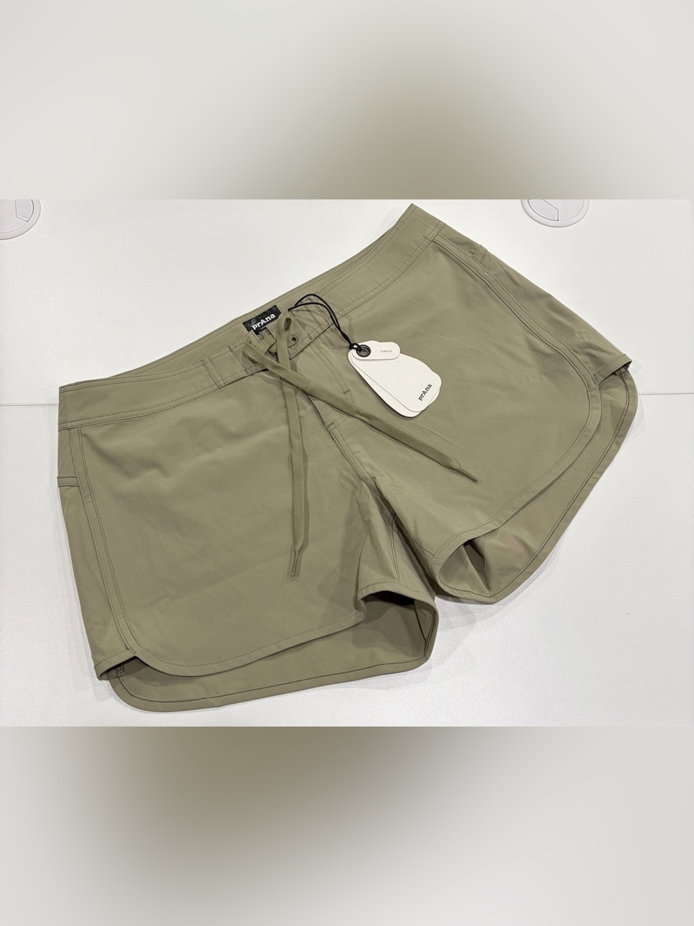 prAna Women's Small Schaffie Shorts Olive Green NWT Beach Boardshorts